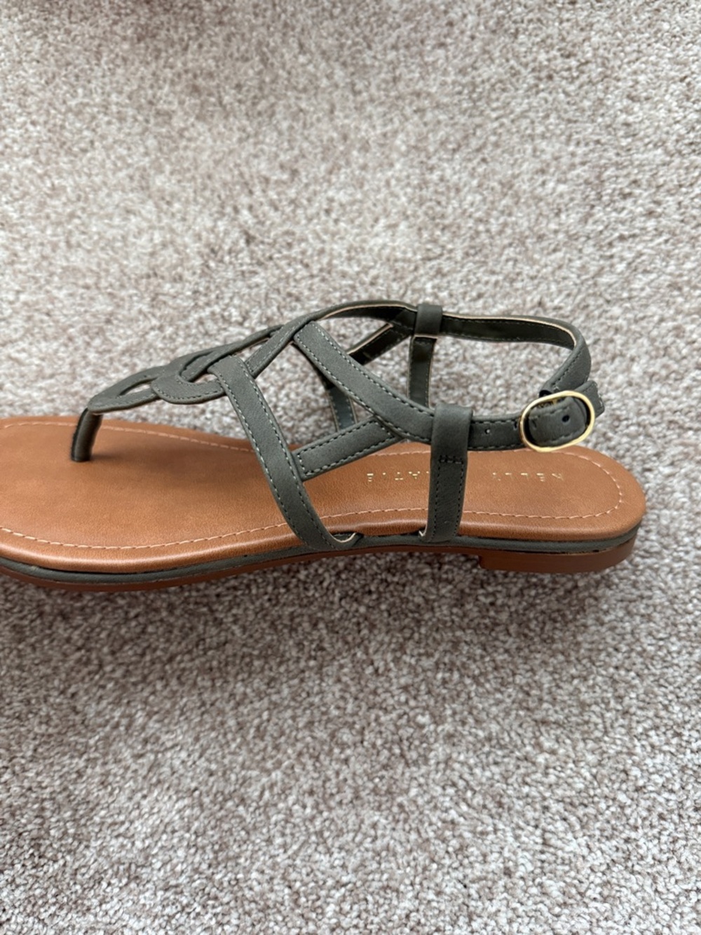 Kelly & Katie Olive Strappy Knot Sandals Size 6.5- Fits size 7 as well - Picture 8 of 9